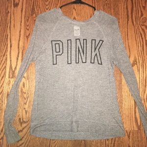 Pink grey sweater